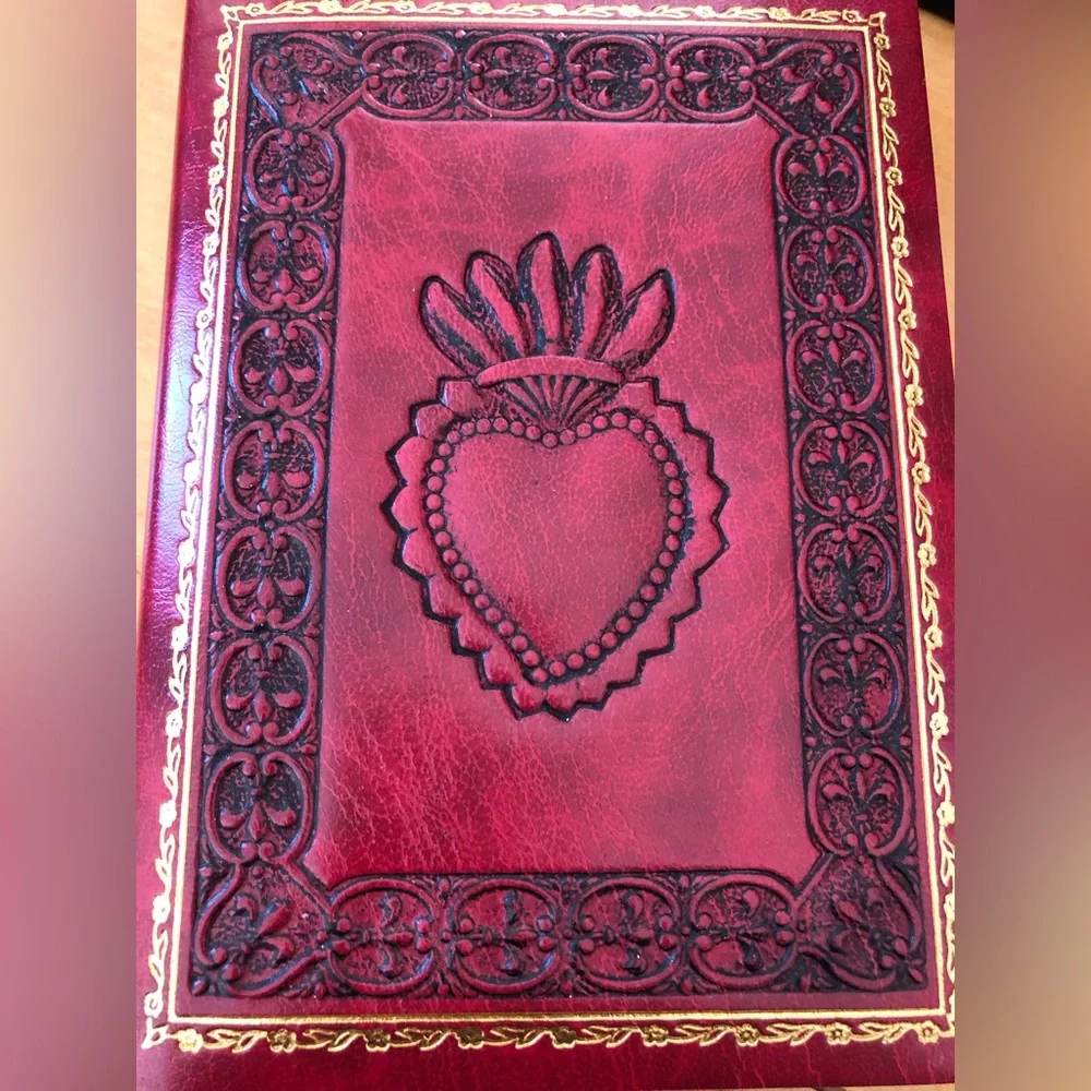 Sacred Heart leather journal Made In Italy, Brand New